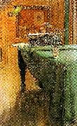 Carl Larsson brita vid pianot-aftonbelysning vid pianot
